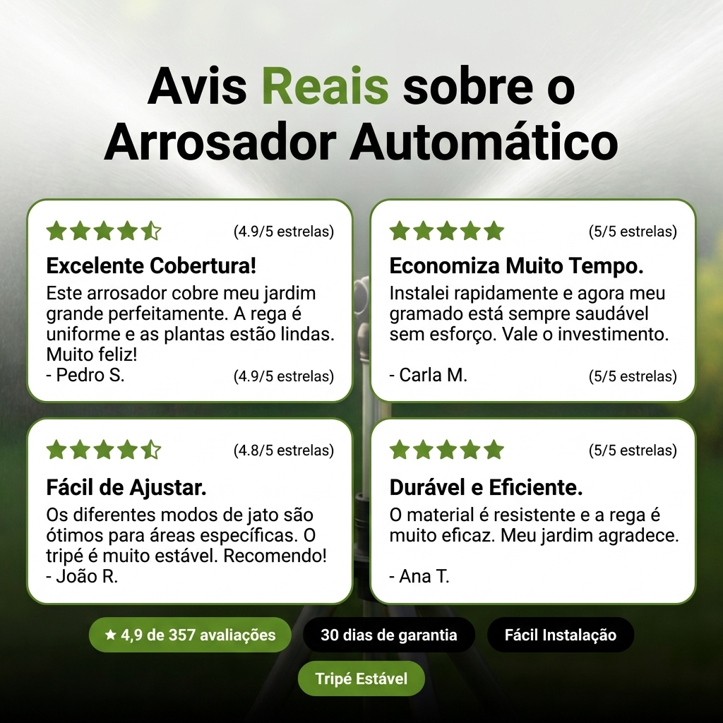 AquaMist Jardim Rotativo Fácil Uso
