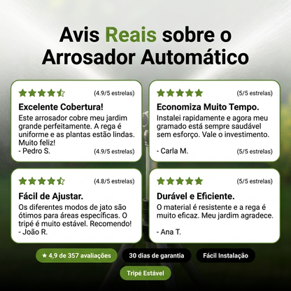 AquaMist Jardim Rotativo Fácil Uso